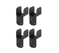 SMZhomeone 4 soportes de conector de anclaje de viga de acero diseñados para montar de forma segura vigas mientras mejora la estabilidad en construcciones de cubierta y techo (1.5 x 2 pulgadas)