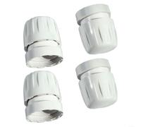 SMZhomeone 4 tapas reguladoras de distribuidor de agua M30 x 15 TRV, cubierta decorativa, interruptor giratorio de plástico para sistemas de radiador de calefacción de suelo, color blanco, 40 mm (A)