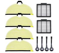 SMZhomeone 6 cepillos laterales y 4 almohadillas de microfibra para robot aspirador Shark Rv2001Wd Rv2002Wd Av2001Wd Rv2000Wd Robot Aspiradora, lavable a máquina y reutilizable, suave en suelos para