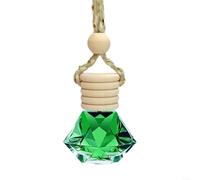 SMZhomeone Ambientador de coche para coche, colgante de perfume, aceite aromático, aceite aromático, decoración de coche, duradero, para taxi, hogar, jardín, cuerpo de botella de cristal, tapa de