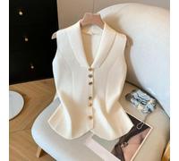 SMZhomeone Blusa Elegante Sin Espalda para Fiesta Noche | Tejido canalé elástico, ajuste para slim fit, cuello en V para profundo, ideal verano, para estilo casual