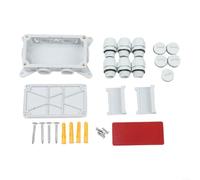 SMZhomeone Caja de conexiones impermeable IP68 para conectores WAGO221 2P 3P 5P, carcasa de cable ABS para exteriores, gris, cableado de jardín y patio (ZY-109 blanco)