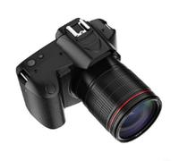 SMZhomeone Cámara réflex digital D5 con doble lente, zoom antivibración 16X y pantalla táctil, apertura F27 de gran tamaño para fotografía con poca luz, negro, perfecta para viajes (negro)