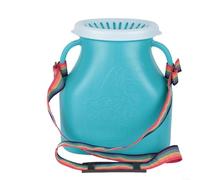 SMZhomeone Cesta de pescado de plástico con correa para el hombro, conos interiores a prueba de escape para pesca de agua dulce, creel portátil para anguilas, lochas azul, 32 x 26 x 13 cm (B)