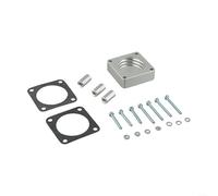 SMZhomeone Espaciador de cuerpo del acelerador de 4 pernos de aluminio para Jeep para WRANGLER TJ YJ LJ para Cherokee XJ para WJ 25L 40L 1987-2006, plata, conducción todoterreno