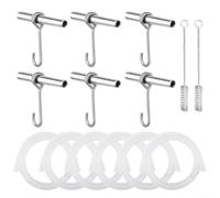 SMZhomeone Grifo de jarabe de arce de acero inoxidable, 1 juego de grifos y ganchos de jarabe de arce de acero inoxidable para una colección eficiente de jugos, accesorios de espiga reutilizables para