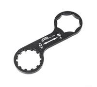 SMZhomeone Herramienta de llave de horquilla delantera para bicicleta, aleación de aluminio, negro/rojo, compatible con SR para Suntour XCR/XCT/XCM/RST (negro)