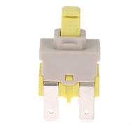 SMZhomeone Interruptor de botón de bloqueo automático, interruptor electrónico de metal de 4 pines 16 A 250 V CA para lavavajillas y aspiradora, diseño compacto amarillo compacto
