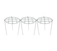SMZhomeone Jaula para plantas trepadoras, paquete de 3 jaulas de soporte de metal para plantas de 15.7 pulgadas, estacas de jardín verdes para rosas, peonías, tomates, hortensias, cama de flores al