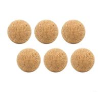 SMZhomeone Juego de 6 pelotas de fútbol de mesa de corcho natural, madera maciza, bajo ruido, juego de precisión para niños, entrenamiento deportivo de interior, 36/40/45/50 mm (bola de corcho de 40