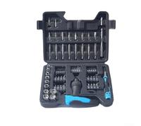 SMZhomeone Juego de destornilladores de trinquete magnéticos 34 en 1 con agarre ergonómico antideslizante, 33 puntas CR-V para Pozidriv y Torx, interruptor rápido bidireccional para reparación del