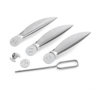 SMZhomeone Kit de sistema de limpieza de un solo toque para parrilla Weber 7444, herramienta de eliminación de cenizas de metal de 22-1/2 pulgadas con piezas gruesas resistentes al calor para