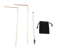 SMZhomeone Kit de varillas de cobre radiestesia (99.9% puro), herramientas de adivinación telescópicas ajustables para geomancia, búsqueda de objetos perdidos y trabajo de energía interpersonal, juego