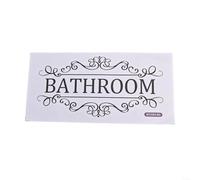SMZhomeone Letrero de puerta de vinilo con reglas de baño, adhesivo de pared de PVC, mate, citas divertidas, decoración para inodoro, baño, oficina, escuela, aula, hogar, 30 x 15 cm