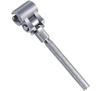 SMZhomeone Llave de bisagra de puerta ajustable de acero inoxidable de 60 a 90 grados, agarre antideslizante, herramienta manual para reparación de ventanas de gabinetes, plata, 195 cm