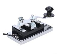 SMZhomeone Llave de telégrafo K4 de alta resistencia de 65 mm de onda corta CW de dos pines para emisor de código MORSE con contactos de plata pura para operadores de radio aficionados (3,5 mm)