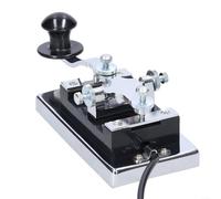 SMZhomeone Llave de telégrafo K4 de alta resistencia de 65 mm de onda corta CW de dos pines para emisor de código MORSE con contactos de plata pura para operadores de radio aficionados (6,5 mm)
