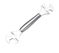 SMZhomeone Llave de válvula de oxígeno de acero inoxidable de 17 mm y 27 mm, cabeza hexagonal, acabado pulido, mango ergonómico para herramienta de giro seguro para mantenimiento de talleres, plata
