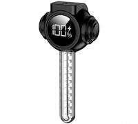 SMZhomeone Luz trasera inteligente para bicicleta RGB con detección de freno que fluye USB-C recargable impermeable con pantalla LCD Auto Start-Stop para ciclismo nocturno Viaje Negro