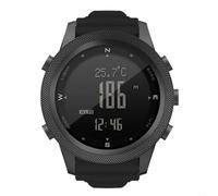 SMZhomeone North Edge AP46 - Reloj deportivo digital para hombre, con brújula, podómetro, retroiluminación, para actividades al aire libre, Como se muestra en la imagen, Ap46 Black nylon