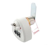 SMZhomeone Paquete de 1 cerradura de gabinete de aleación de zinc para cajón, 3 dígitos, restablecimiento de código con llave de respaldo, almacenamiento seguro para oficina, hogar, escuela, blanco