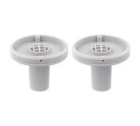 SMZhomeone Paquete de 2 adaptadores de conector de colador para piscina Intex de 1-1/4 pulgadas, piezas de repuesto de filtro de plástico gris azul para mantenimiento del hogar y jardín (2 blancos)