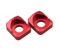 SMZhomeone Paquete de 2 bloques de eje trasero para Surron para Light Bee X/S, bloque de ajuste de cadena de aleación de aluminio compatible con alineación de rueda trasera de moto de cross (rojo)