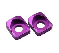 SMZhomeone Paquete de 2 bloques de eje trasero para Surron para Light Bee X/S, bloque de ajuste de cadena de aleación de aluminio compatible con alineación de rueda trasera de moto de cross (morado)
