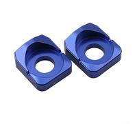 SMZhomeone Paquete de 2 bloques de eje trasero para Surron para Light Bee X/S, bloque de ajuste de cadena de aleación de aluminio compatible con alineación de rueda trasera de moto de cross (azul)