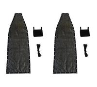 SMZhomeone Paquete de 2 paños de asiento de repuesto para silla columpio colgante de textilene de 64 x 197 x 23 cm, negro y gris, adecuado para patio y jardín (2 piezas con bolsillos)