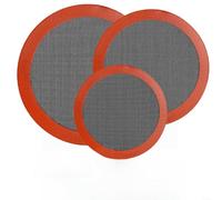 SMZhomeone Paquete de 3 alfombrillas redondas de silicona antiadherentes perforadas resistentes al calor 232C para horno, freidora de aire, microondas, pan, pasteles, albóndigas, naranja, 3 tamaños (3