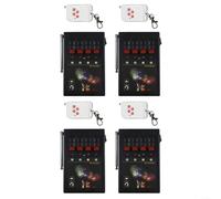 SMZhomeone Paquete de 6 cajas receptoras de control remoto inalámbrico, alcance de 500 m, ABS resistente a los golpes con luz indicadora verde para boda, fiesta, espectáculo, evento, color negro (4)