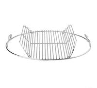 SMZhomeone Rejilla plegable para barbacoa Weber redonda de carbón vegetal de 176 pulgadas, rejilla superior abatible de acero inoxidable con bisagra para un fácil combustible, rejilla de cocción