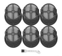 SMZhomeone Repuesto de filtro de vacío, paquete de 6 piezas de repuesto de filtro con cepillo para aspiradora doble H14 H14 Pro en húmedo y seco, accesorios grises de plástico robusto para limpieza