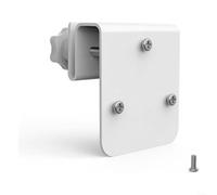 SMZhomeone Soporte de montaje de canalón de metal para seguridad Eufy para EUFYCAM S340 E42 E30, soporte robusto para exteriores con acabado blanco para vigilancia de pared de valla de jardín