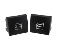 SMZhomeone Tapa de interruptor de ventana, 2 piezas, cubierta de botón maestro para Mercedes ML GL R W164 X164 W251 2005-2012 frontal izquierda derecha negro plástico interior reemplazo OEM 2518300290