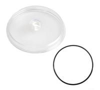 SMZhomeone Tapa de repuesto para bomba de filtro de arena con junta para trampa de hojas de piscina Intex SF15110, cubierta de plástico transparente para sistema de filtración de piscina al aire libre
