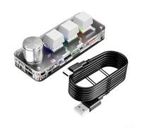 SMZhomeone Teclado mecánico compacto con almohadilla macro programable RGB de 3 teclas para un uso eficiente (blanco)