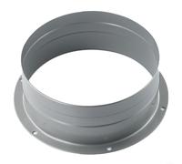 SMZhomeone Tubo de ventilación de brida de metal para adaptador de manguera de aire de pared, conector de conducto de acero gris resistente a altas temperaturas para sistema de aire fresco HVAC del