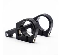 SMZhomeone Vástago de montaje directo para horquillas de doble corona, abrazadera de manillar de 35 mm, aleación de aluminio anodizado CNC, compatible con bicicleta de montaña DH, negro (negro)