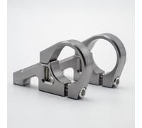 SMZhomeone Vástago de montaje directo para horquillas de doble corona, abrazadera de manillar de 35 mm, aleación de aluminio anodizado CNC, compatible con bicicleta de montaña DH, negro (plata)