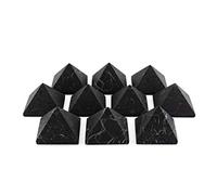 SN NATURSTEIN UG Piedra preciosa shungita directamente de Carelia: 10 pirámides de 4 cm sin pulir