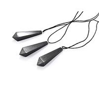 SN NATURSTEIN UG - Piedra preciosa y curativa shungit directamente desde Karelia: 3 colgantes Pendulum