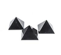 SN NATURSTEIN UG - Piramides Shungit Pulidas | Gema y Piedra Curativa de Carelia - 3 Unidades - 8 cm