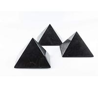 SN NATURSTEIN UG - Pirámides Shungit pulidas | Gema y Piedra curativa originaria de Carelia - 10 cm x 3