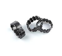 SN NATURSTEIN UG - Pulsera Shungit Luna Oscura | Gema y Piedra Curativa de Carelia - 3 Unidades