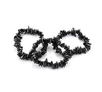 SN NATURSTEIN UG Shungite - Juego de 3 pulseras de piedras preciosas y curativas de Karelia (piedras de dragón)