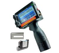 SN-XBDP Impresora portátil con Pantalla táctil de 4,3 Pulgadas, Altura de impresión de 2 a 12,7 mm, Impresora portátil de inyección de Tinta para Etiquetas de Datos variables, admite 28 Idiomas,Green