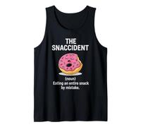 Snaccident Comer un Bocadillo Entero por Error Donut Camiseta sin Mangas