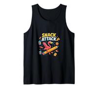 Snack Attack Funny Food Flamingo Niños Niños Volver 2 Escuela Camiseta sin Mangas
